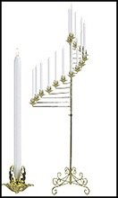 Candelabra, Pr. Spiral Brass